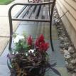 Natural stone used as a border